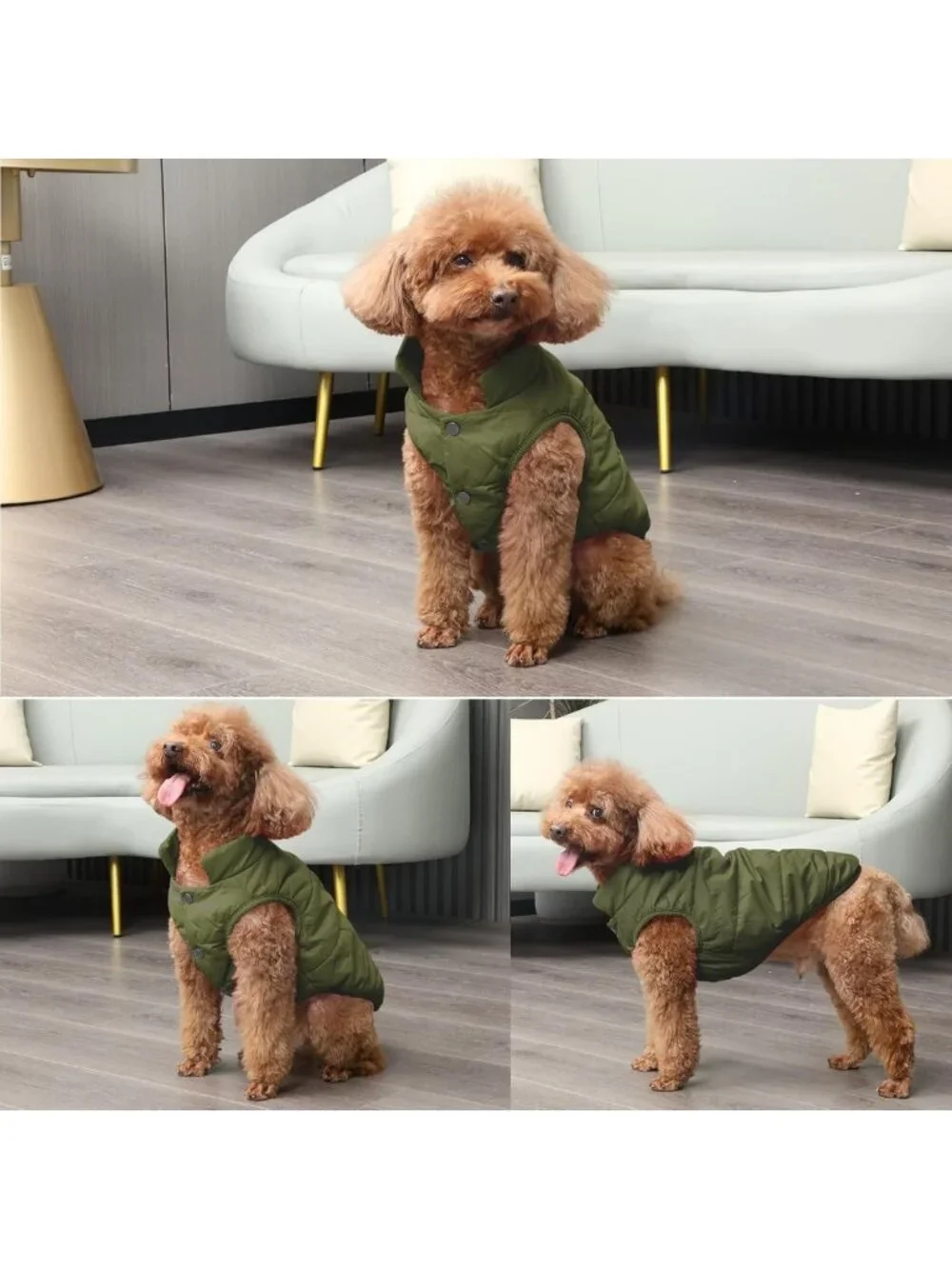 Warm Fleece Lined Dog Jacket for Winter, Soft Windproof Coat for Small Dogs